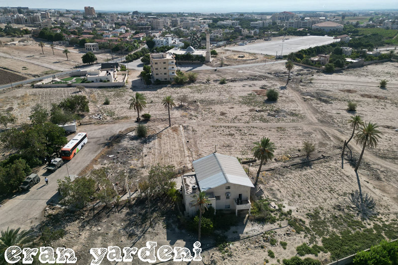 מבט אל בית הכנסת שלום על ישראל ביריחו מהאויר