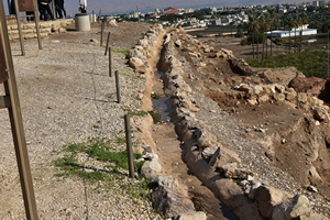 תל יריחו - בצד המזרחי לא נשארו חומות